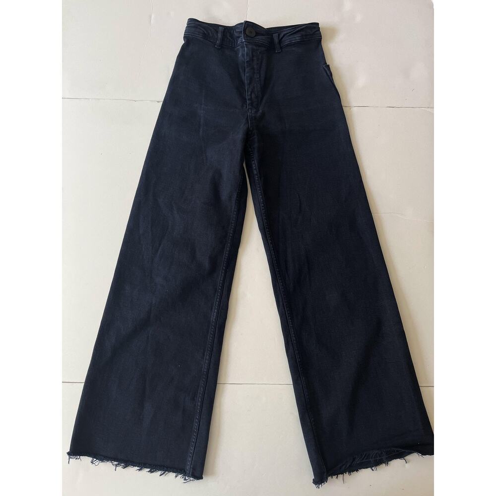 Zara Black Wide Leg Flare Jeans